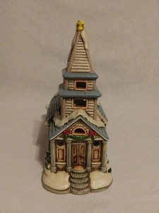 Vintage 1987 Lefton Signed Colonial Village Lighted Church #6333 - Picture 1 of 8