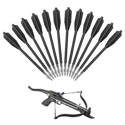 6.8in Metal Plastic Black Hunting Fishing Bolts Arrows for Pistol Crossbow 12PCS - Image 1 of 4