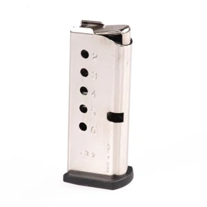 NORTH AMERICAN ARMS GUARDIAN 6RD 32ACP STAINLESS FLAT MAGAZINE (NOR32) - Picture 1 of 2