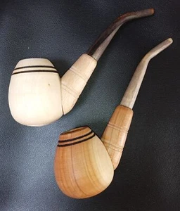 Holz-Pfeifen 2 Stück , Set 1 schöne Handarbeit Karpaten Ukraine / Unikat - Bild 1 von 6