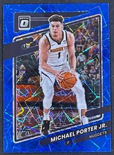 2021-22 Panini Donruss Optic Michael Porter Jr. Blue Velocity Prizm Card #7
