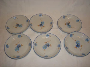 60s Fabric  Arzberg Schumann 6er Set Teller  Praline  Schälchen Vergissmeinnicht - Bild 1 von 5