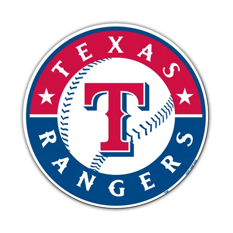 MLB Texas Rangers 12 inch Auto Magnet Die-Cut Logo by Fremont Die Cover
