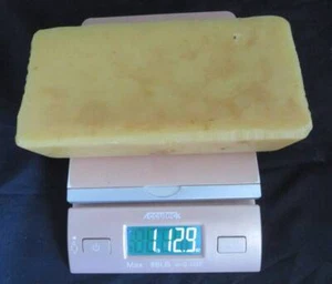 Bloque de cera de abejas orgánica 1,12 lb abuelo aviario colmenas de abejas norte IL 818 g medio oeste - Imagen 1 de 6