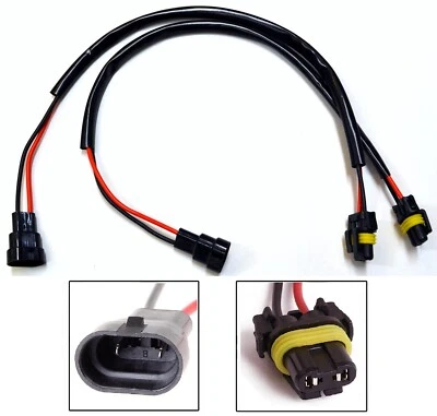 HID Kit Extension Wire P H10 9145 Two Harness Fog Light Bulb Plug to Ballast - Image 1 of 4
