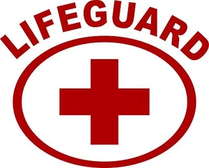 Lifeguard Swimming Pool Lake Beach Safety Truck Car Window Vinyl Decal Sticker - Foto 1 di 2