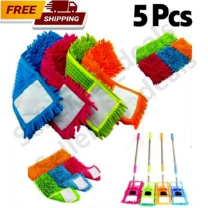 5 x Micro Fiber Floor Mop Cleaner Extendable Refill Head Tile Wet Dry 4191 A - Picture 1 of 3