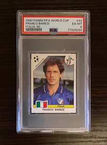 1990 Franco Baresi Panini World Cup Sticker #43 PSA 6 Italia 90 Italy - Picture 1 of 2