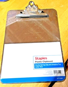 Staples Plastic Clipboard Letter Size Clear - Picture 1 of 2