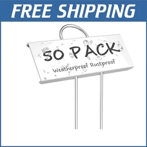 Sturdy Reusable Plant Markers, 50-Pack Metal Tags - Ideal for Greenhouses - Picture 1 of 9