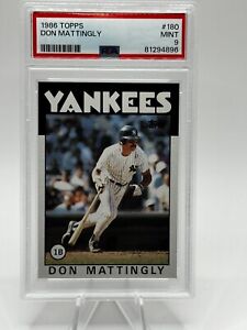1986 Topps Baseball #180 Don Mattingly New York Yankees - PSA 9 MT