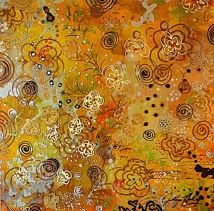 2012 COA Jennifer Haley - Tuesday Morning - Mixed Media Abstract Art Painting  - Picture 1 of 5