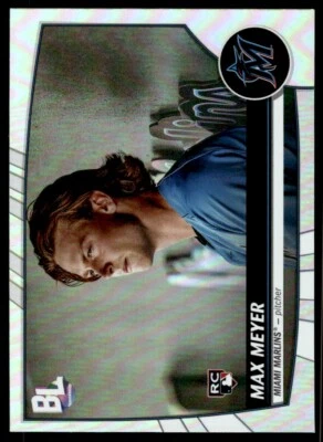 2023 Topps Big League SILVER FOIL Max Meyer Rookie Miami Marlins #206 R20 - Image 1 of 2