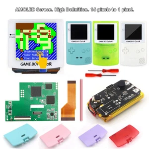 White AMOLED OLED GBC Laminated Screen Rechargeable Touch Kits+Shell - Picture 1 of 61
