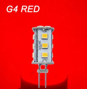 (5pcs) x RED BLUE White G4 LED 10-30VDC 12V 24V Lamp Tower Light Spotlight Bulb - Picture 1 of 9