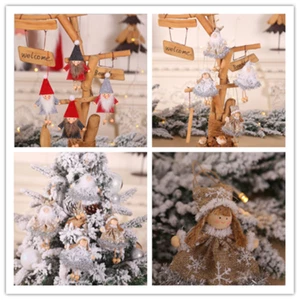 2020 New Christmas Pendant Christmas Tree Santa Claus Angel Girl Xmas Decor Gift - Picture 1 of 15