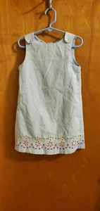 Girl's Talbots size 4 light blue jumper corduroy dress - Picture 1 of 3