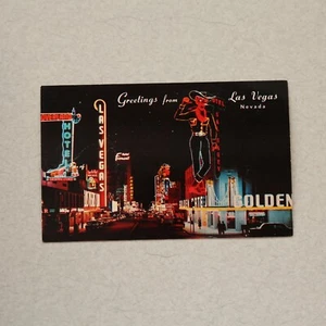Grüße aus Las Vegas Postkarte Freemont Street bei Nacht - Bild 1 von 2