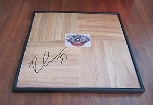 RYAN ANDERSON HAND SIGNED & FRAMED NEW ORLEANS PELICANS LOGO FLOOR TILE W/COA - Picture 1 of 1
