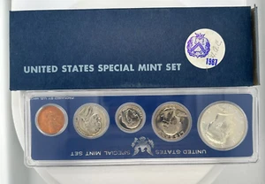 Juego de prueba de 5 monedas de fecha pequeña 1967 Estados Unidos como nuevo - Imagen 1 de 6