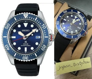 Seiko Prospex SBDJ055 Blue Solar Sapphire Diver Scuba 200m Stainless Watch Men - Picture 1 of 4