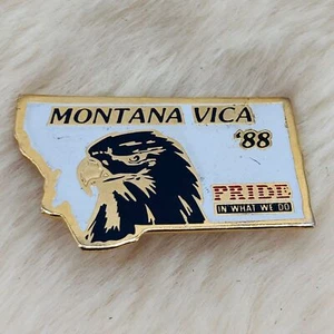 Montana 1988 VICA Vocational Club Geschicklichkeit Olympische Spiele Trading Pin mit Adler - Bild 1 von 2