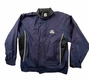 Dry Joys by FJ Foot Joy Men's Rain Jacket Windbreak Blue Full Zip Golf Medium - Picture 1 of 11
