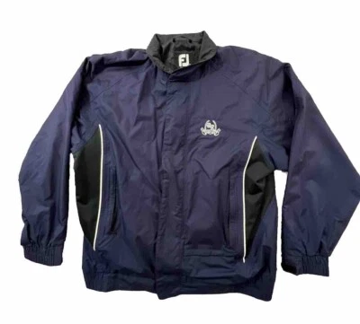 Dry Joys by FJ Foot Joy Men's Rain Jacket Windbreak Blue Full Zip Golf Medium - Image 1 of 4