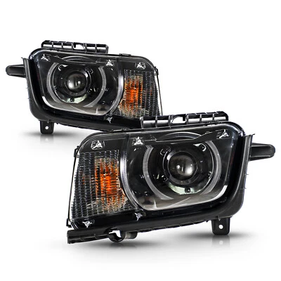 Halogen Headlights For 2010-2013 Chevy Camaro Upgrade LED Light Tube Projector — 第 1/4 张图片