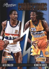 2013-14 Prestige Connections Basketball Card #15 Kenneth Faried/Alex English