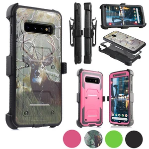 for Samsung Galaxy S10 PLUS 6.4"Heavy Duty Armor Holster Belt Clip Defender Case - Picture 1 of 18
