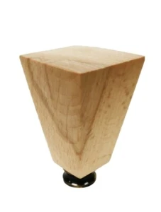 Lamp Finial-SOLID BEECH WOOD TAPERED RECTANGLE-W/Dual Thread Base-Antique Brass - Picture 1 of 6