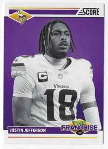 Two card lot 2024 Score Justin Jefferson The Franchise Minnesota Vikings - Picture 1 of 1