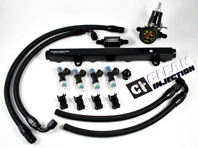 Honda Serie K K20 K24 Intercambio Bosch ev14 1000cc Inyectores de combustible Riel Regulador Línea Foto 1 de 4