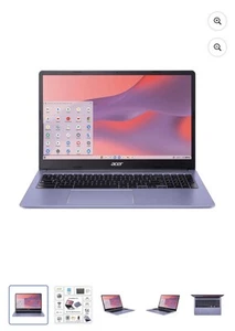 Acer Chromebook 315 15.6 inch Laptop Intel Processor N4500 4GB RAM 64GB eMMC Pur - Picture 1 of 4