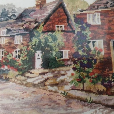 DMC Pleasant Row Cross Stitch Pattern - The Cottage Collection - Image 1 of 3