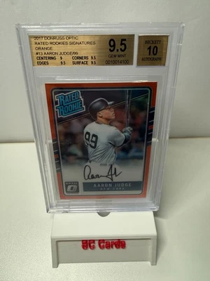 Aaron Judge 2017 Panini Donruss Optic Rated Rookie Orange RC Auto /99 BGS 9.5 - Image 1 of 2
