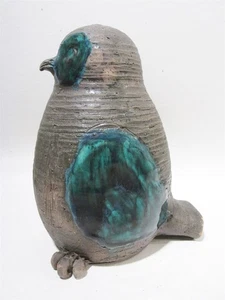 Scultura uccellino figurativa Inghilterra ceramica arte studio TELLU metà secolo - Foto 1 di 11