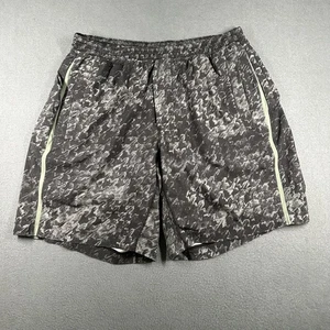Lululemon Pace Breaker Shorts Mens XL Black Green Camo Liner Drawstring Athletic - Picture 1 of 17