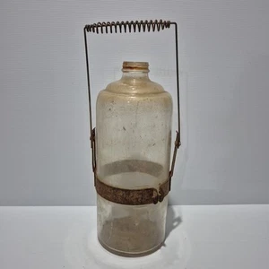 Vintage Fyreside Heater Glass Kerosene Bottle with Belly Strap & Handle - Picture 1 of 9