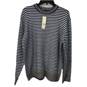 NWT BDG Urban Outfitters Men’s Fuzzy Blue Strip Sweater Size M~MSP $79~ - Picture 1 of 11
