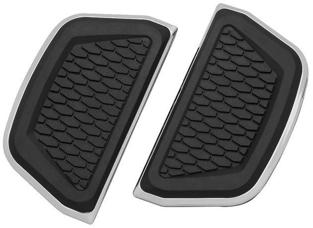 Kuryakyn Hex Passenger Floorboard Inserts Chrome #5902 Harley Davidson - Image 1 of 1