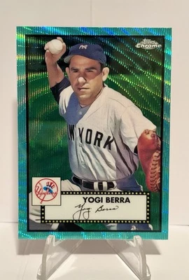 2021 Topps Chrome Platinum Anniversary - Yogi Berra #473 Aqua Wave Refractor - Image 1 of 2