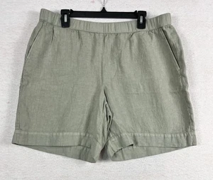 J. Jill Pure Jill Leinenmischung Shorts Damen Gr. L grün Gummibund Taschen - Bild 1 von 9