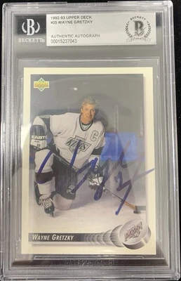 1992-93 Upper Deck Wayne Gretzky Becket Authentic Autograph - Image 1 of 2