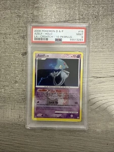 2008 Pokemon D & P Pokemon League Azelf Crosshatch Holo 19/146 PSA 9 Mint - Picture 1 of 2