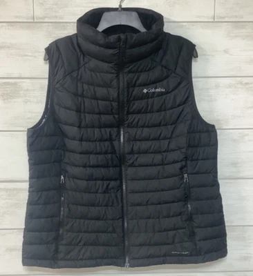 Chaleco acolchado aislante negro Columbia para mujer Omni Heat cremallera completa talla XXL Foto 1 de 4