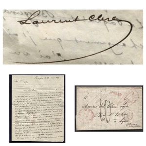 1839 Laurent Clerc, Deaf School Founder,  Hartford to Lyon France Letter - Picture 1 of 6