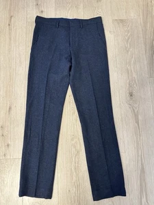 J. Crew Wollmischung Hose Herren Größe 34 x 34 blau gerades Bein - Bild 1 von 10