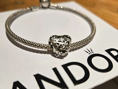 Original Pandora Element Charm, Filigranes Herz, "Love Life", retired - Bild 1 von 4